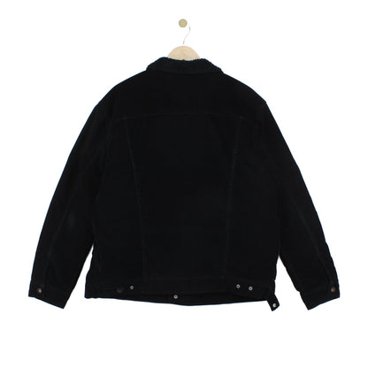 Mens Sherpa Corduroy Jacket Snap Lined