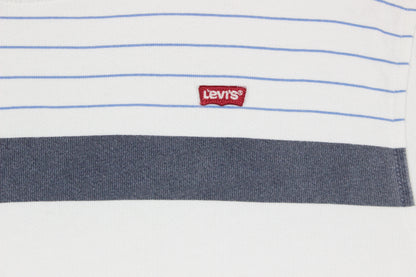 Mens Striped Sweatshirt Crew Neck