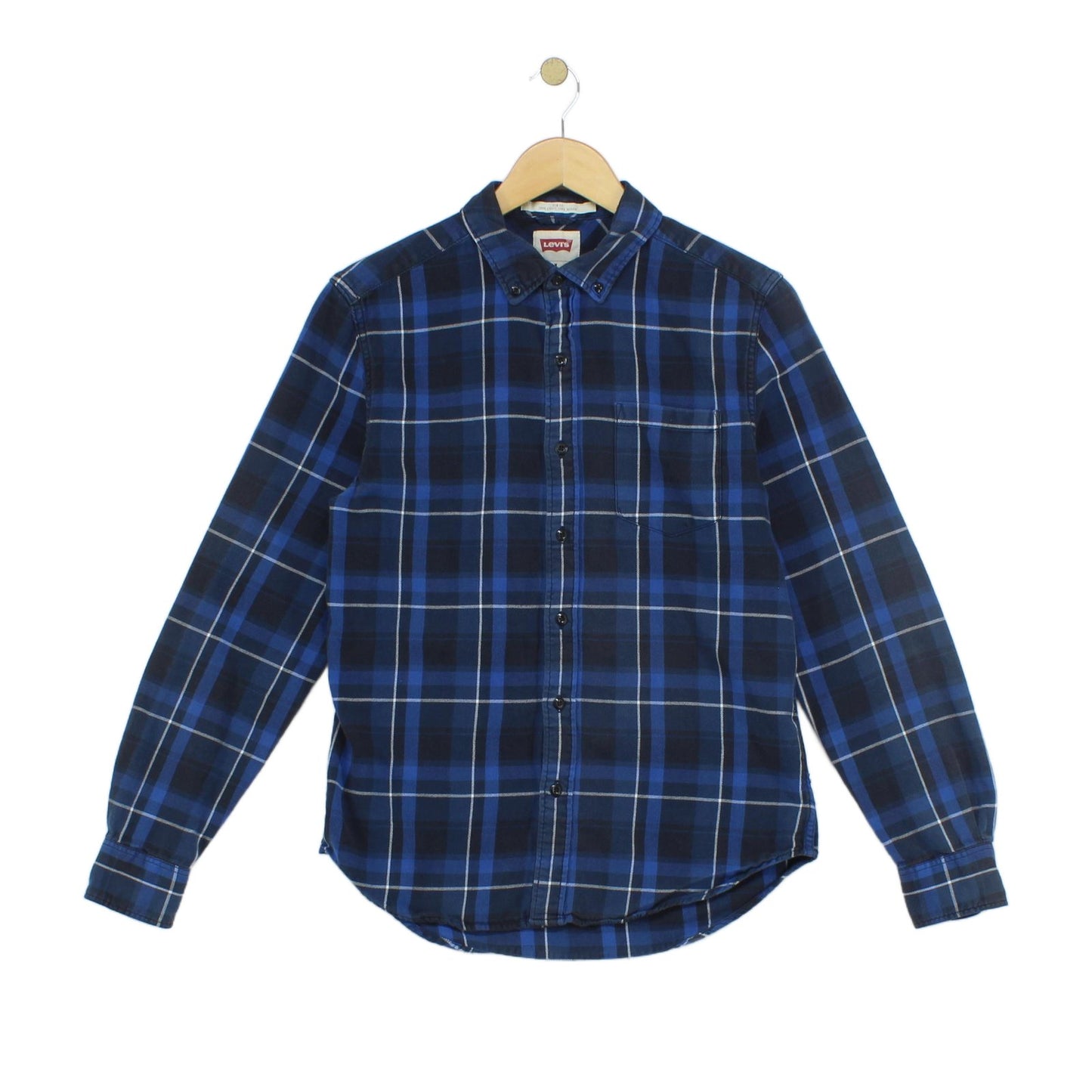 Mens Plaid Shirt Slim Fit Button Up Long Sleeve