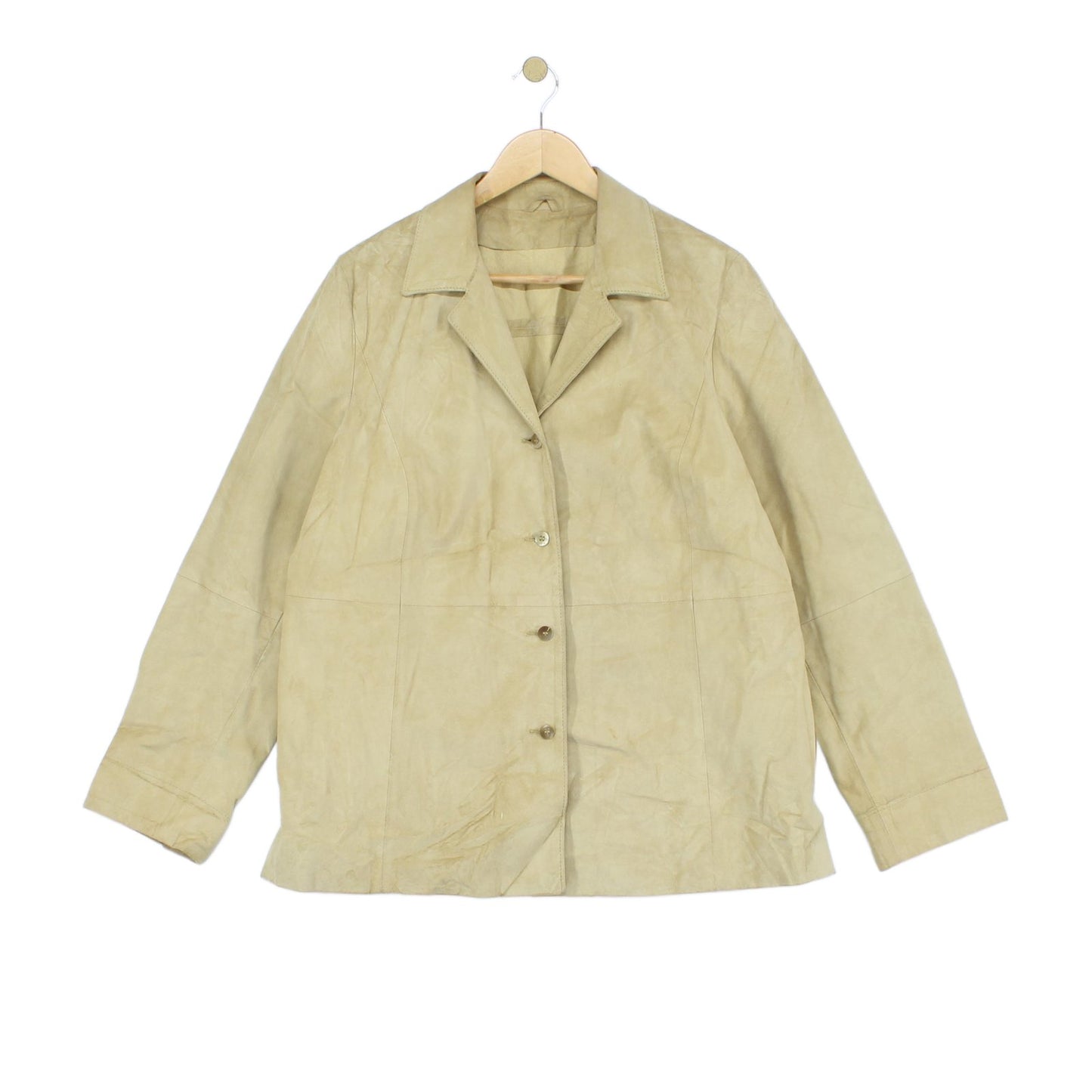 Womens Suede Leather Blazer