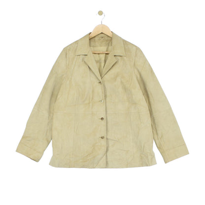 Womens Suede Leather Blazer