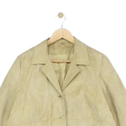 Womens Suede Leather Blazer
