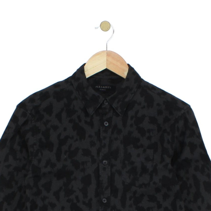 Mens Patterned Shirt Button Up Slim Fit