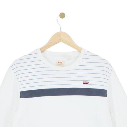 Mens Striped Sweatshirt Crew Neck