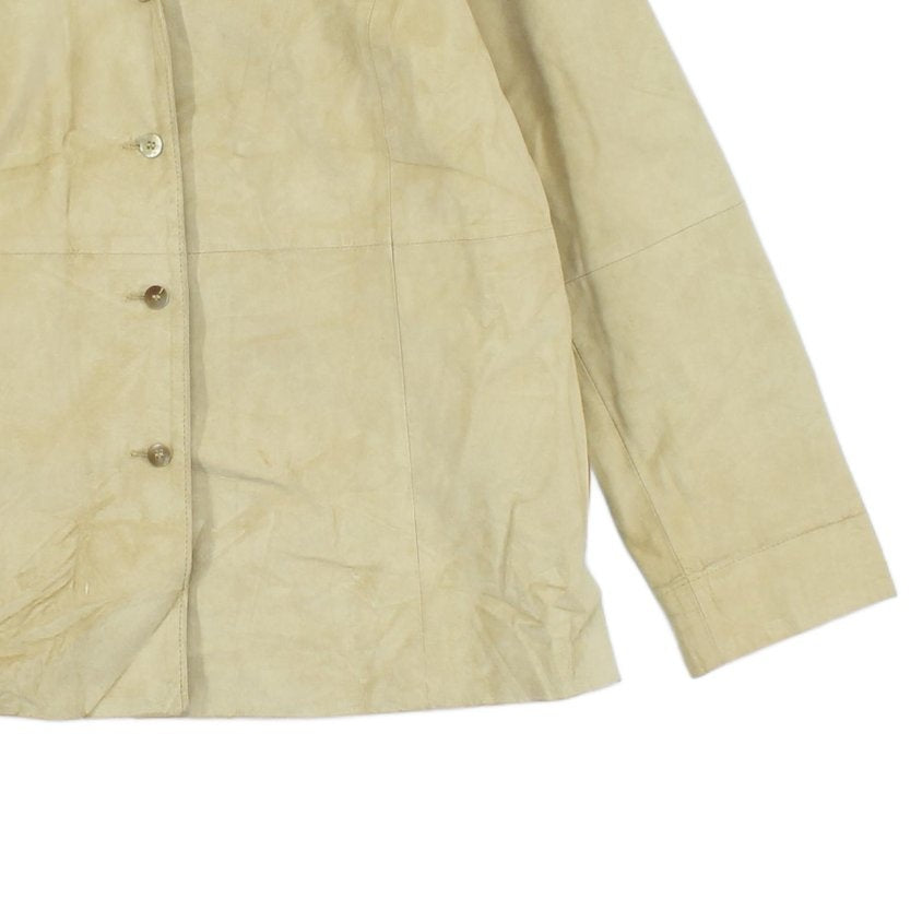 Womens Suede Leather Blazer