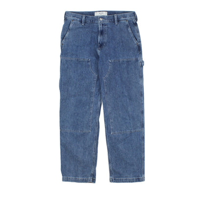 Mens Carpenter Jeans Baggy Denim Double Knee