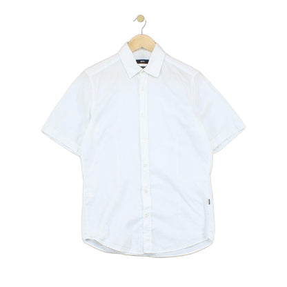 Mens Shirt Short Sleeve Button Up