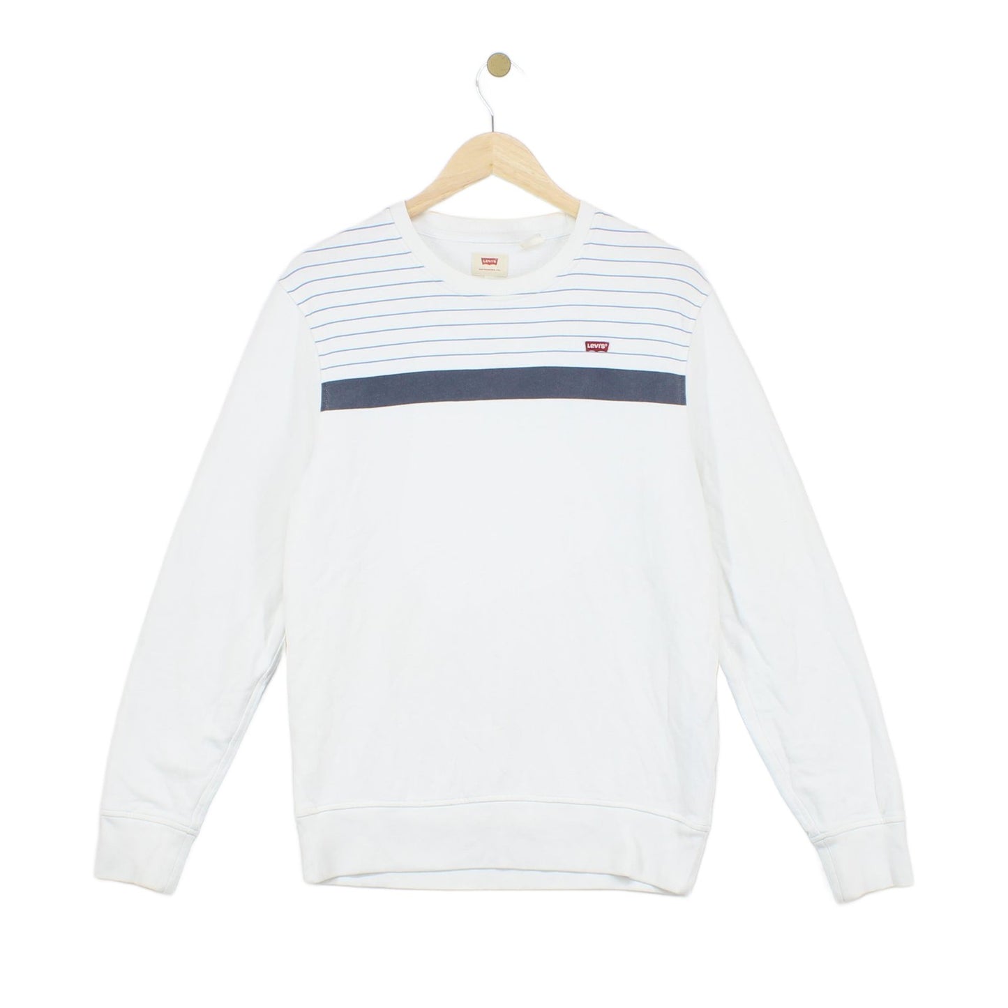 Mens Striped Sweatshirt Crew Neck