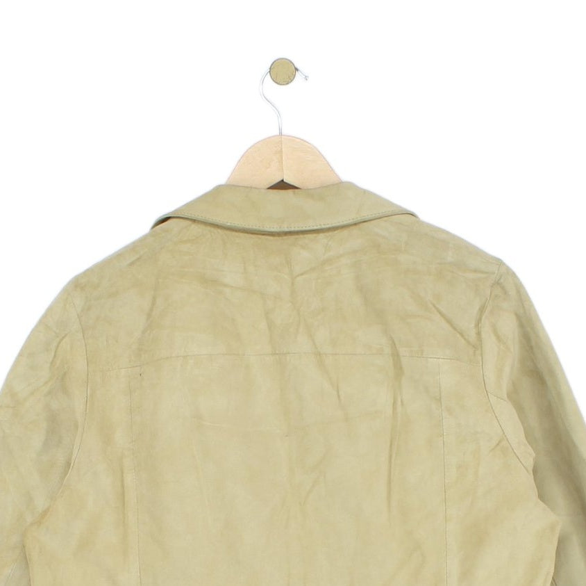 Womens Suede Leather Blazer