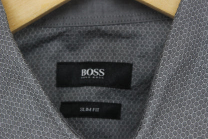 Mens Shirt Slim Fit Long Sleeve