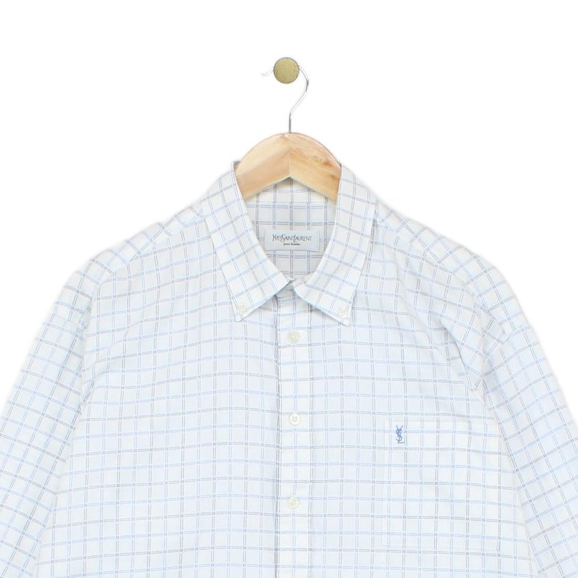 Mens Check Shirt Long Sleeve Formal