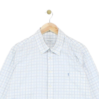 Mens Check Shirt Long Sleeve Formal