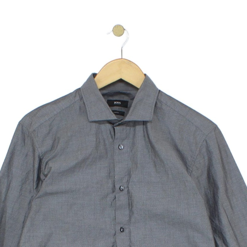 Mens Shirt Slim Fit Long Sleeve