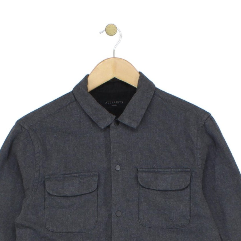 Mens Shirt Button Up Long Sleeve Snap Slim