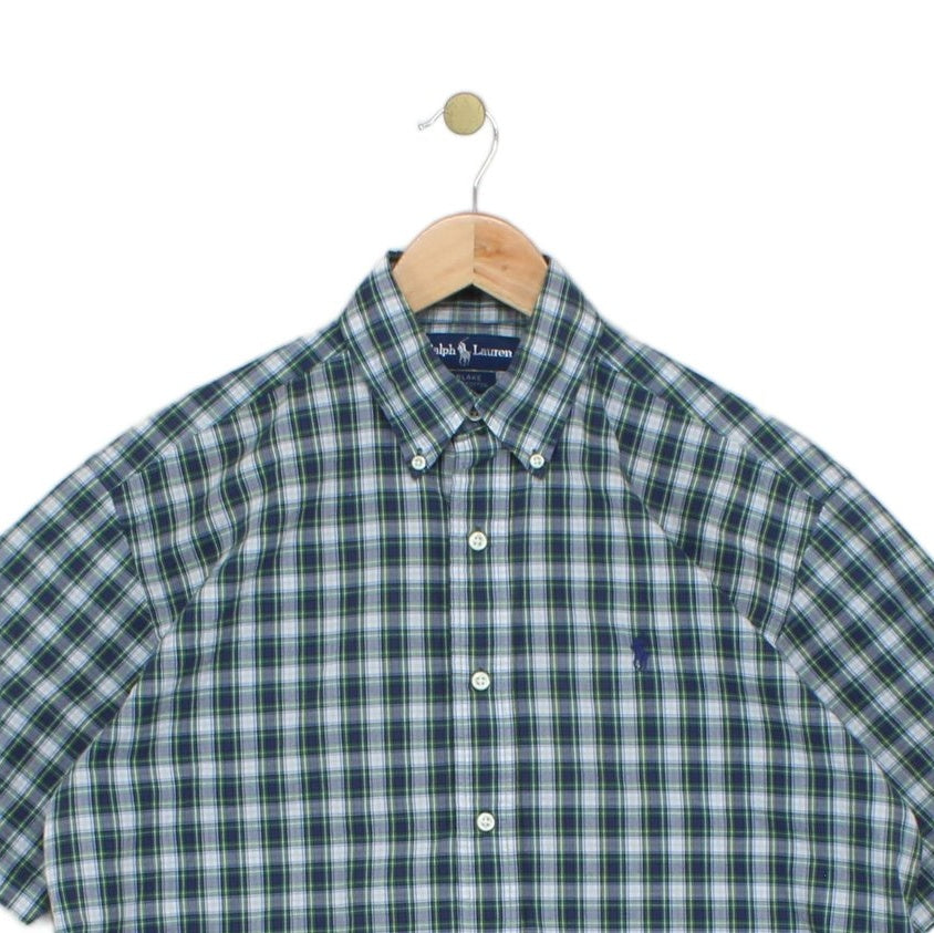 Mens Shirt  Short Sleeve Check