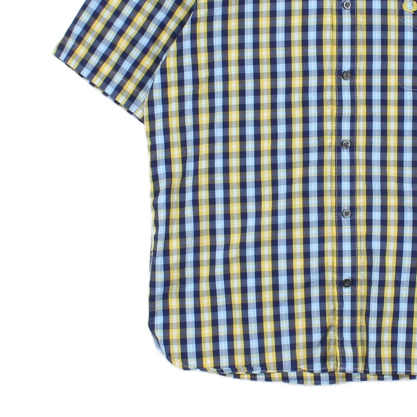 Mens Check Shirt Short Sleeve Classic