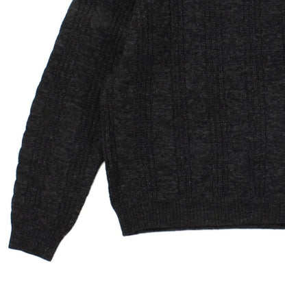Mens 1/4 Zip Jumper Cable Knit Wool Blend