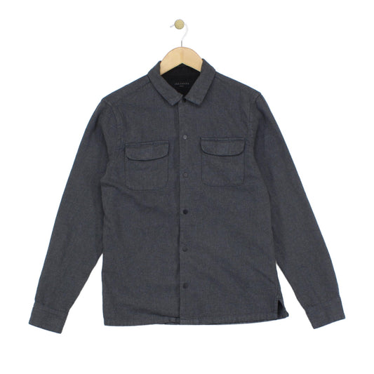 Mens Shirt Button Up Long Sleeve Snap Slim
