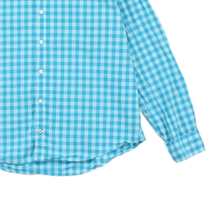 Mens Check Shirt Long Sleeve Collared