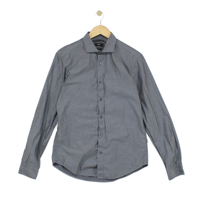 Mens Shirt Slim Fit Long Sleeve
