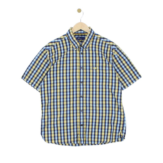 Mens Check Shirt Short Sleeve Classic