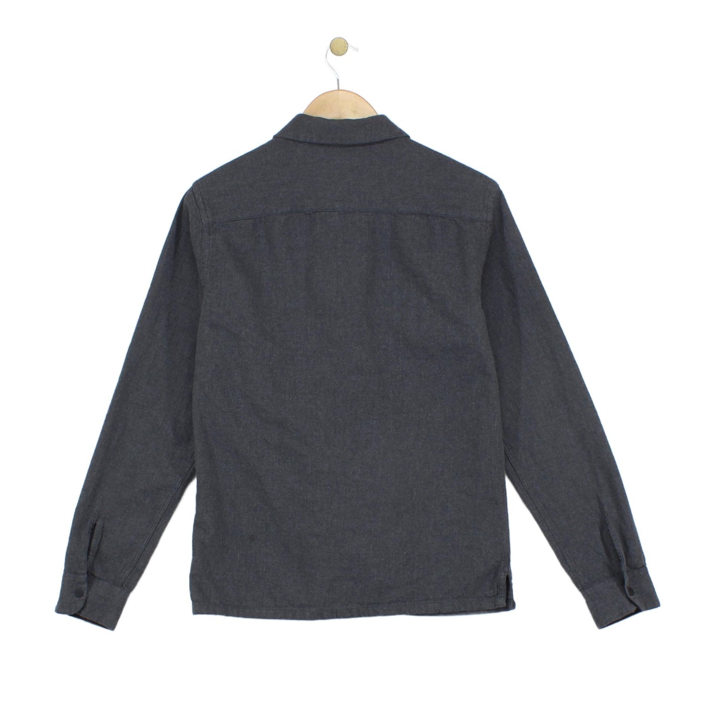 Mens Shirt Button Up Long Sleeve Snap Slim
