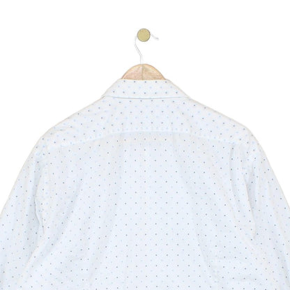 Mens Polka Dot Shirt Regular Fit Long Sleeve