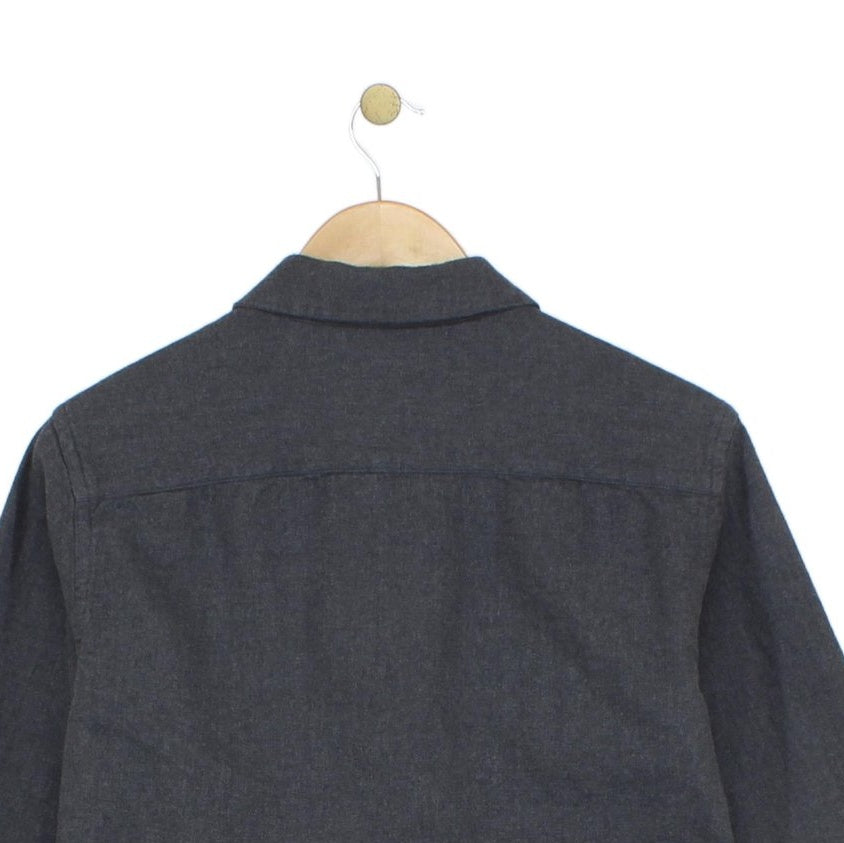 Mens Shirt Button Up Long Sleeve Snap Slim