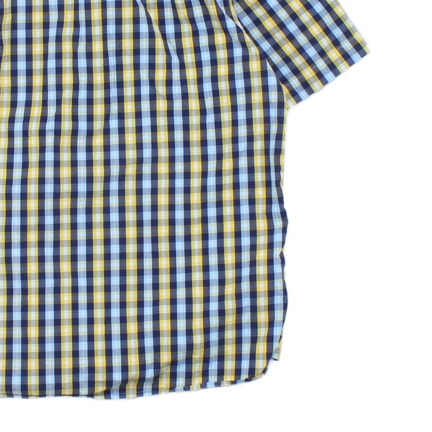 Mens Check Shirt Short Sleeve Classic