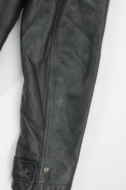 Mens Leather Jacket Full Zip Outerwear