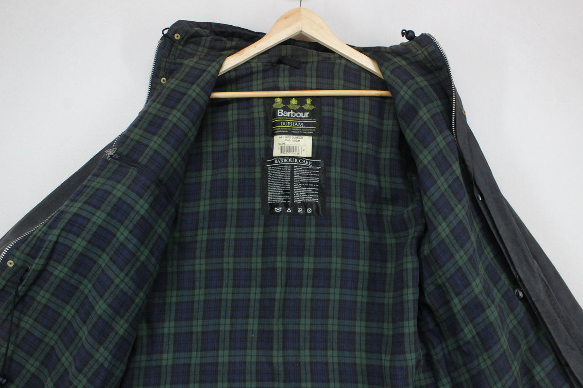 Mens Durham Waxed Jacket Uk Made Lined Hooded Full Zip