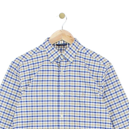 Mens Check Shirt Long Sleeve Button Up