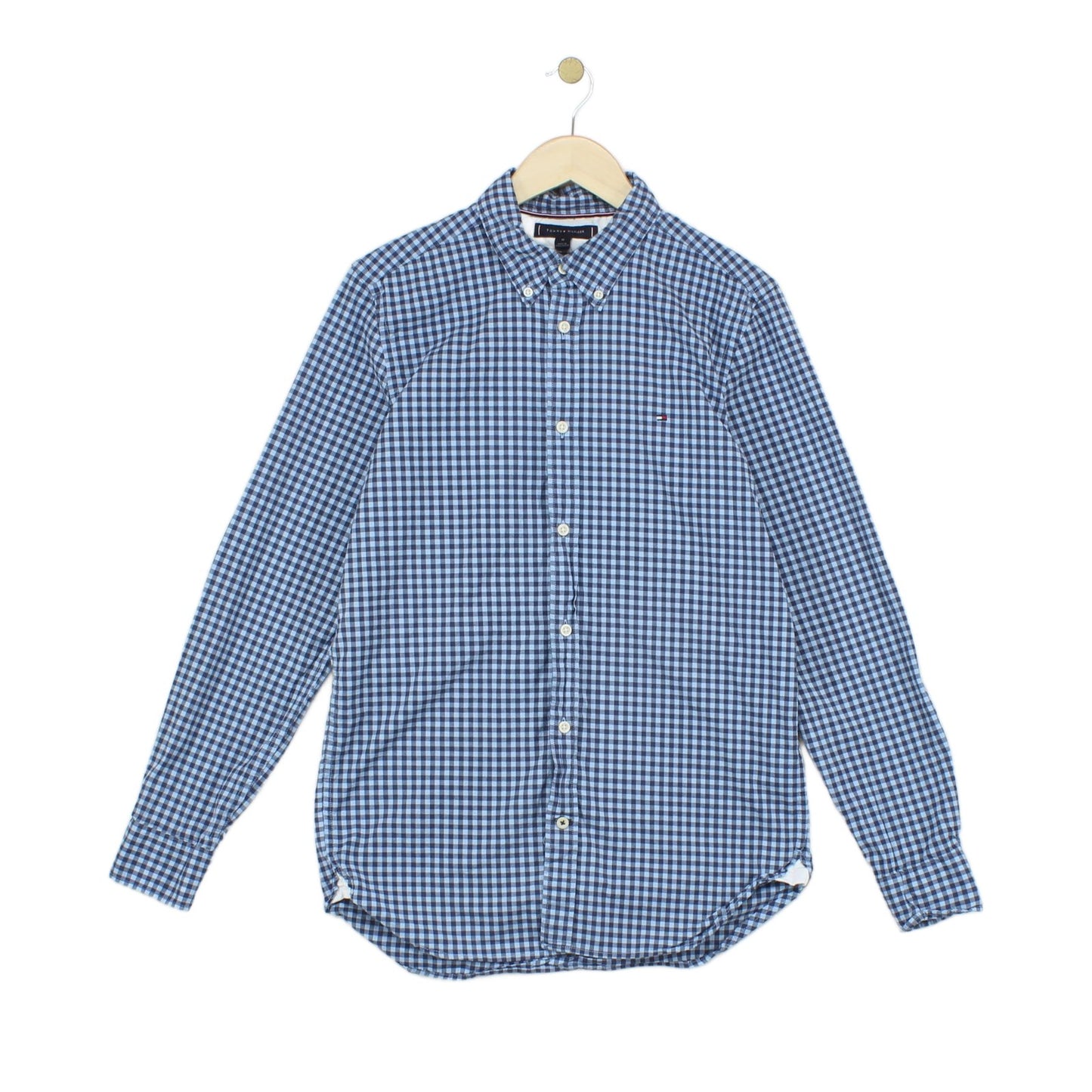Mens Check Shirt Stretch Slim Fit Long Sleeve