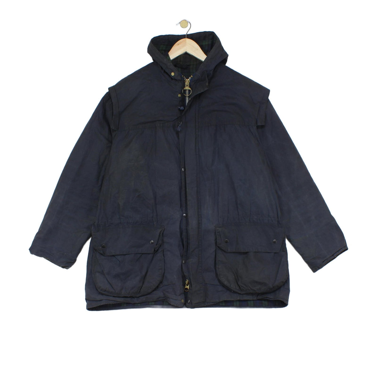 Mens Durham Waxed Jacket Uk Made Lined Hooded Full Zip