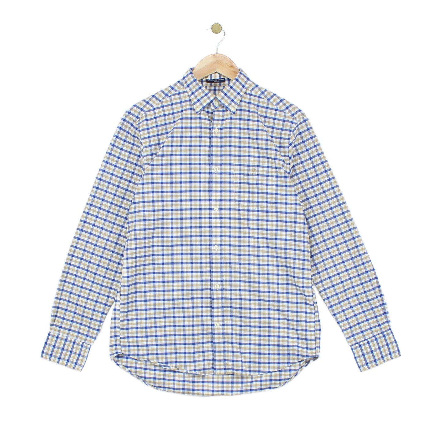 Mens Check Shirt Long Sleeve Button Up