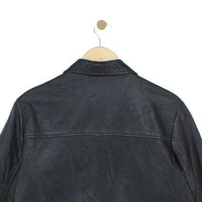 Mens Leather Jacket Full Zip Outerwear