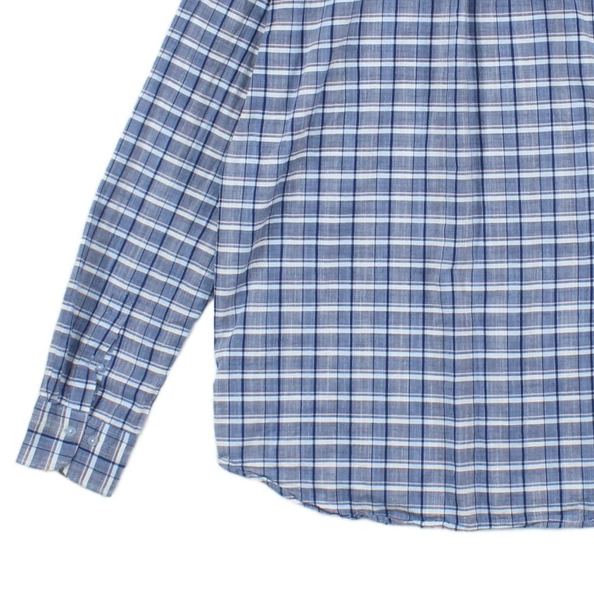 Mens Plaid Shirt Long Sleeve Button Up