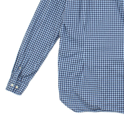 Mens Check Shirt Stretch Slim Fit Long Sleeve