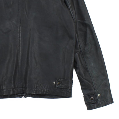 Mens Leather Jacket Full Zip Outerwear