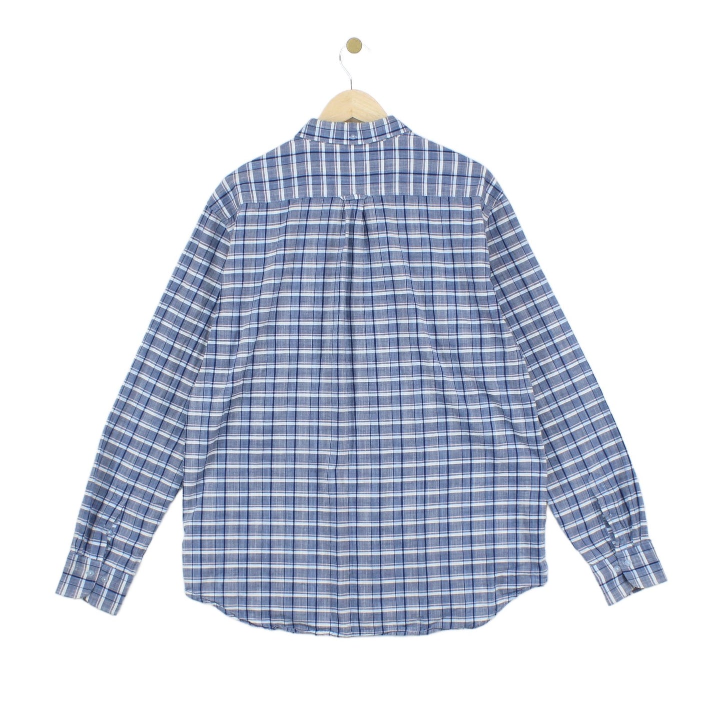 Mens Plaid Shirt Long Sleeve Button Up