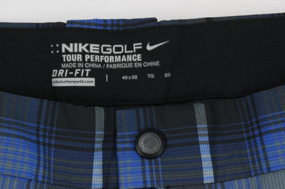 Mens Golf Trousers Plaid Performance Dri Fit Lightweight
