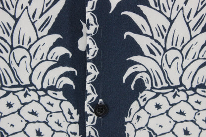 Mens Viscose Shirt Hawaiian Pineapple Short Sleeve