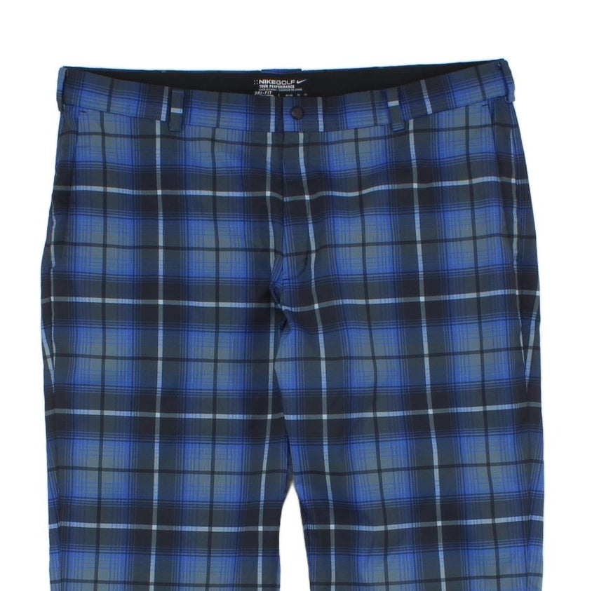 Mens Golf Trousers Plaid Performance Dri Fit Lightweight