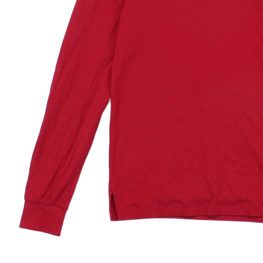 Mens Polo Shirt Stretch Slim Fit Long Sleeve