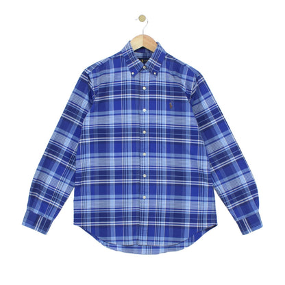Mens Plaid Shirt Long Sleeve Button Up