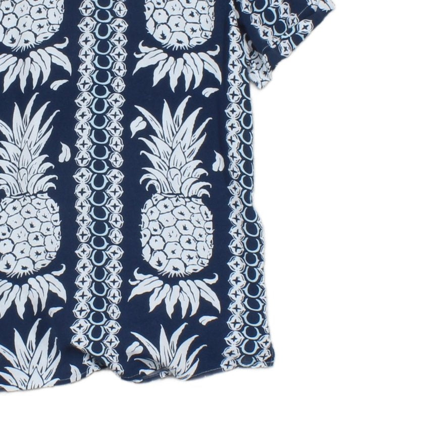 Mens Viscose Shirt Hawaiian Pineapple Short Sleeve