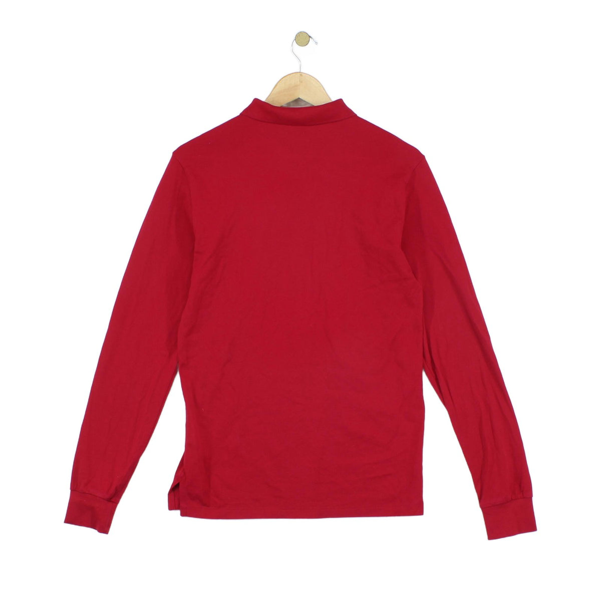 Mens Polo Shirt Stretch Slim Fit Long Sleeve
