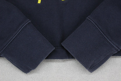Womens Oversized Sweatshirt Cropped Logo Pullover