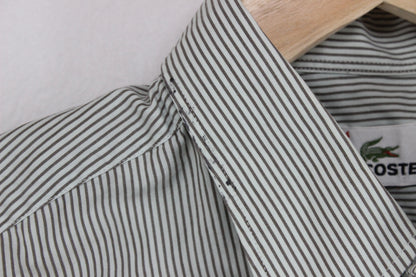 Mens Striped Shirt Long Sleeve Button Up Classic