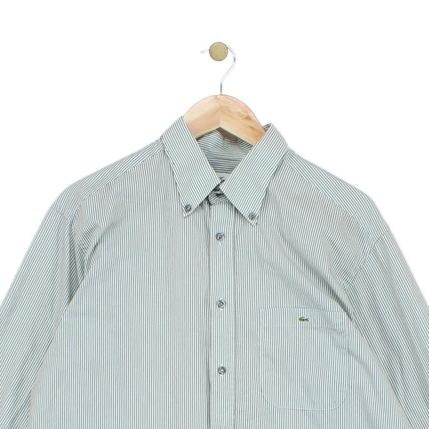 Mens Striped Shirt Long Sleeve Button Up Classic